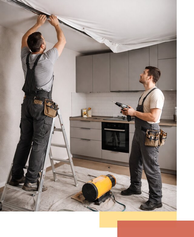 Монтаж натяжного потолка на кухне в Стерлитамаке