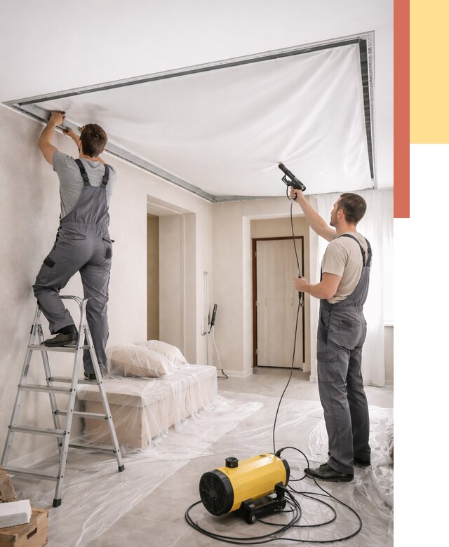 Монтаж натяжного потолка в прихожей в Стерлитамаке от 2729 руб. под ключ | ОТДЕЛОЧНИК-Стм