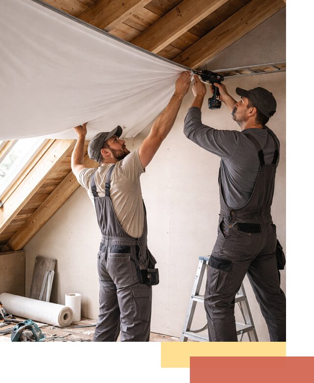 Монтаж натяжного потолка в мансарде в Стерлитамаке