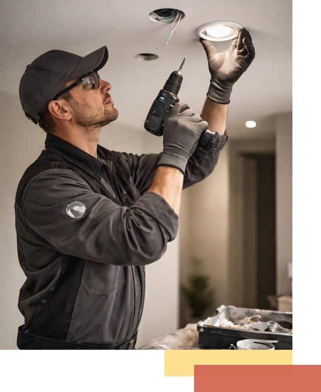 Установка точечных светильников в натяжной потолок в Стерлитамаке