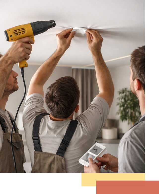 Ремонт прокола полотна натяжного потолка в Стерлитамаке