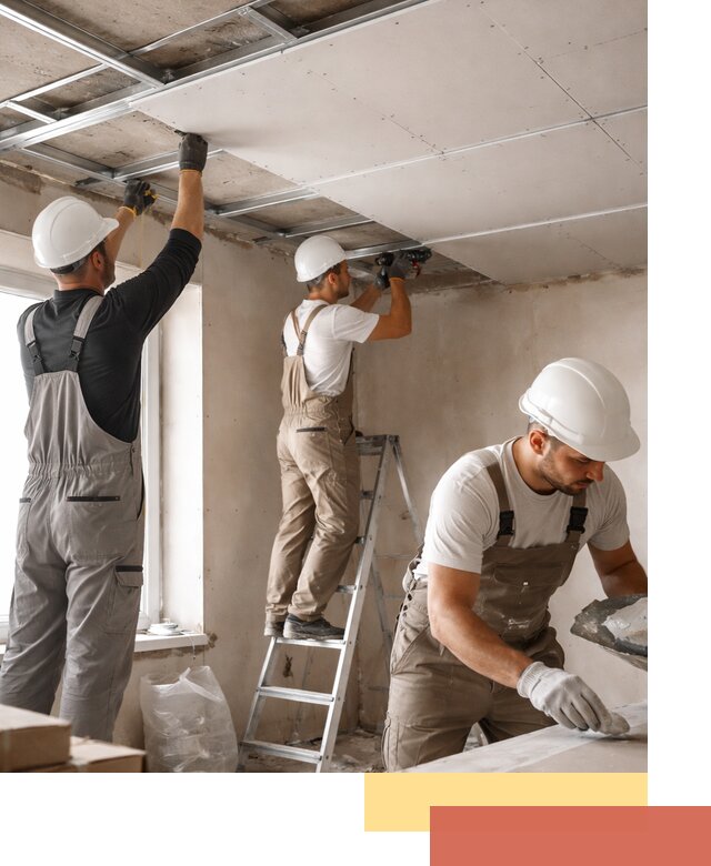 Одноуровневый потолок из гипсокартона в Стерлитамаке — монтаж и отделка