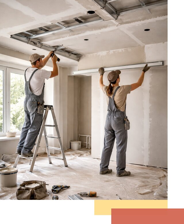 Монтаж многоуровневого потолка из гипсокартона в Стерлитамаке