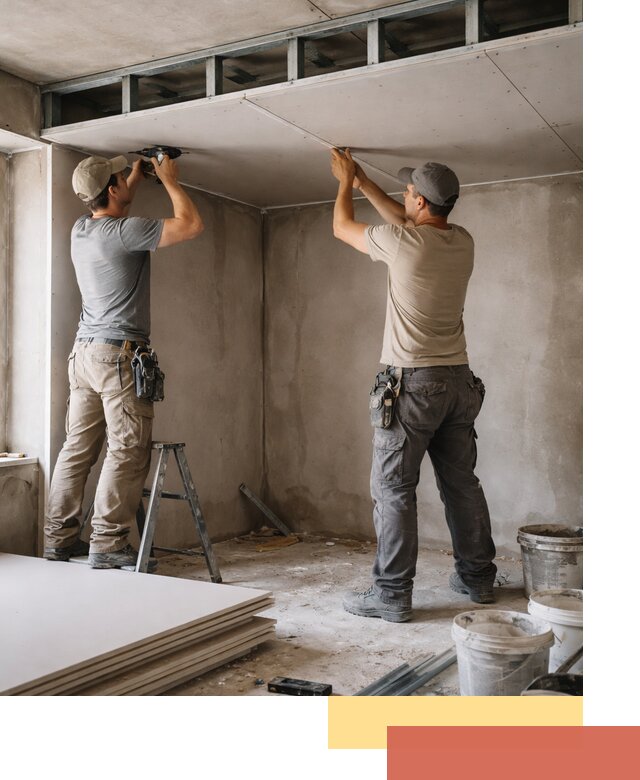 Короб из гипсокартона на потолке под ключ в Стерлитамаке