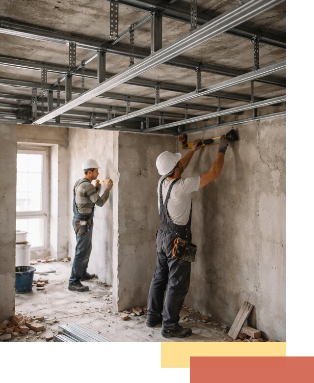 Монтаж каркаса потолка из профильного профиля в Стерлитамаке