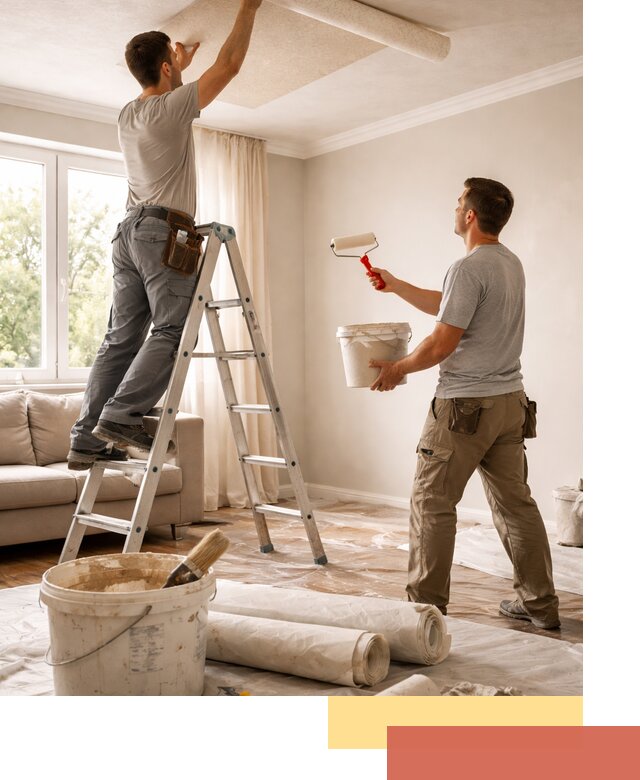 Поклейка обоев на потолок в Стерлитамаке — качественно и быстро