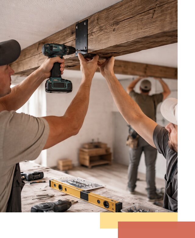 Монтаж декоративных потолочных балок в Стерлитамаке