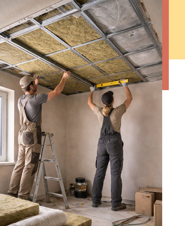 Шумоизоляция потолка в Стерлитамаке от 1287 руб. под ключ — услуги ОТДЕЛОЧНИК-Стм