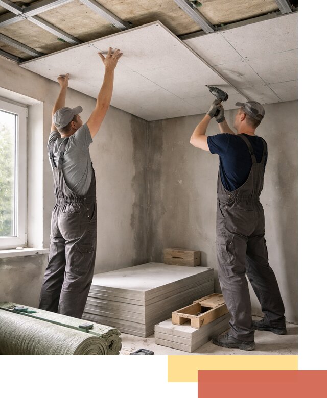 Шумоизоляция потолка панелями ЗИПС в Стерлитамаке